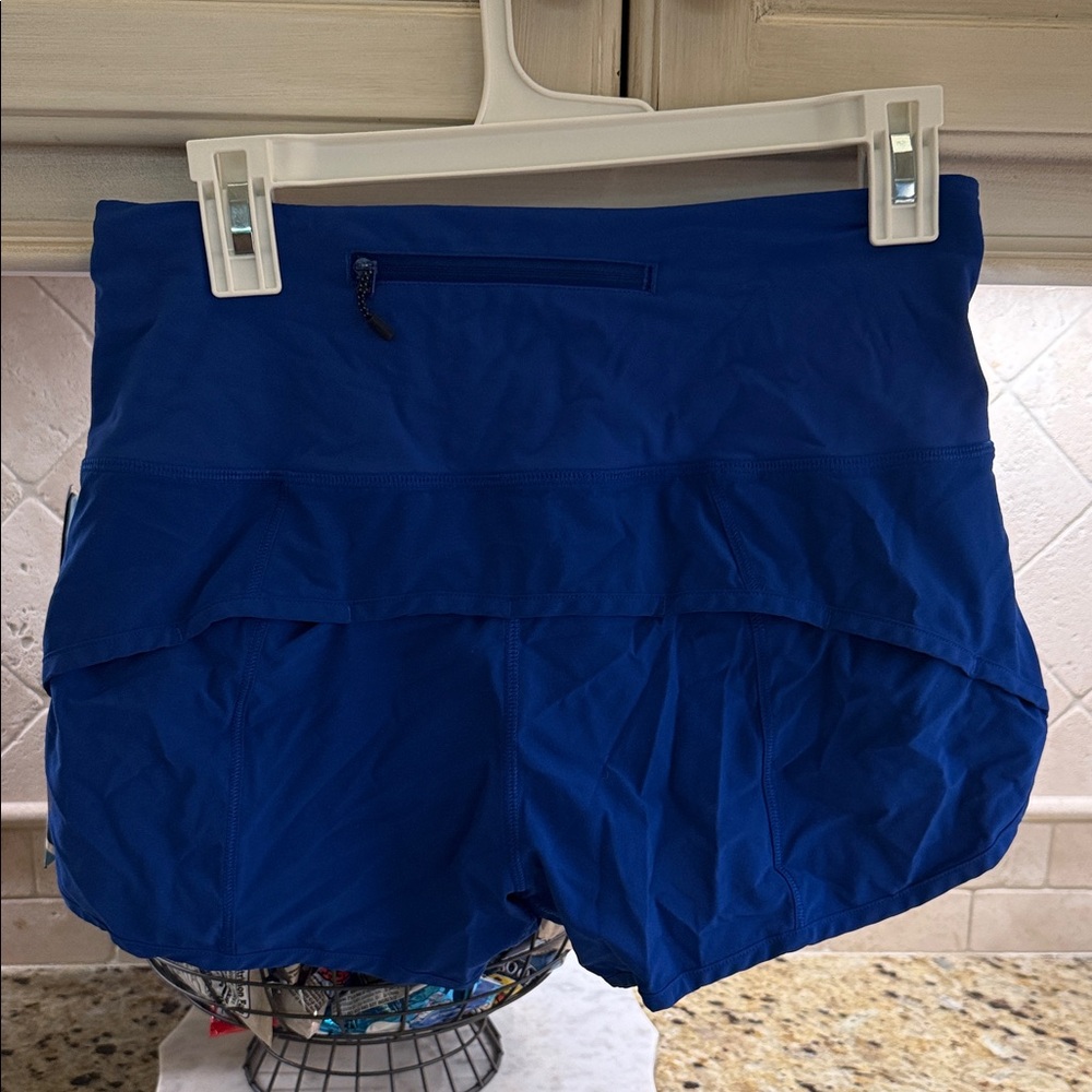 lululemon athletica Blue Running Skort with Zip Pocket
